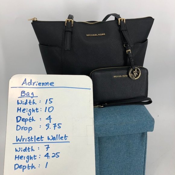 Michael Kors black classic Jet Set Saffiano leather tote bag & matching wallet - Picture 14 of 16